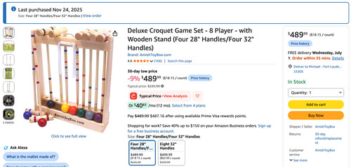 Deluxe croquet game - deluxe,